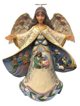 6011164fd Jim Shore Heartwood Creek Open Your Heart To The Christmas Miracle 9 Inch Figurine