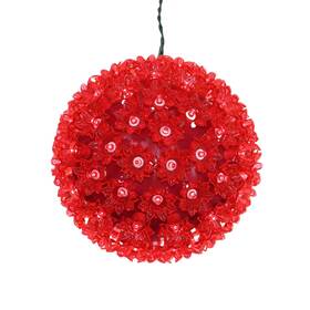 L075100 Jinbest Red Christmas Sphere Light 7.5 Inches Ul 100 Led Starlight Lights Fo