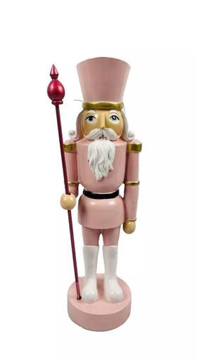 92-x24-10 Jingles & Joy Bestprice And Holiday Christmas Nutcracker Decor 13 Inch Pastel Pink New