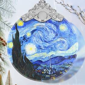 Night-bls287 Jocidea Christmas Ornament - Stained Glass Van Gogh Starry Night