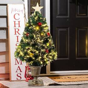 B0db1zjwc2 Joeoy 3ft Pre-lit Optical Fiber Christmas Tree Artificial Lighted Entrance Xmas