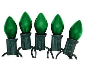 Je-257 John Electric Industrial Co Ltd C7 Green Christmas Lights - 25 Count Outdoor For House And