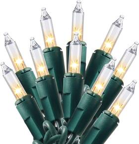 Joiedomi 810029962261 Clear Christmas String Lights Indoor 100 Count 100ct Green Wire
