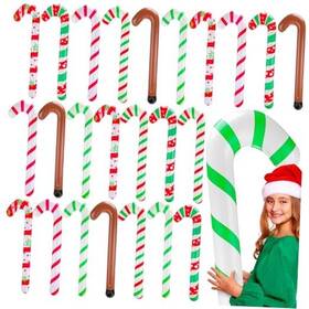 Kei-jolliludo-0343 Jolliludo 24 Pcs Inflatable Christmas Candy Canes 35 Inch Hanging