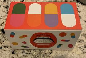 32202 Jonathan Adler Full Dose / Pills Christmas Ornaments Set Of 4
