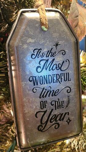 5118815 Joy 9 New Metal Signs Its The Most Wonderful Time Of Year Christmas Ornament