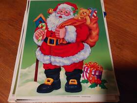 Joy 656079893274 Christmas Santa Claus 1 Large Window Cling Vintage