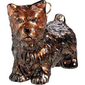 Zkp1912 Joy To The World Cairn Terrier Standing Dog Blown Glass Polish Christmas Ornamen