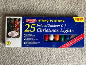 889876 Joybrite Vintage Christmas C7 Indoor Outdoor Lights 25 New