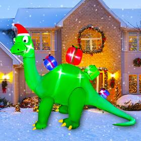 Chx1835-210cmh Joyease 10.8 Ft Christmas Inflatables Dinosaur Decoration Led Light Xmas Chr
