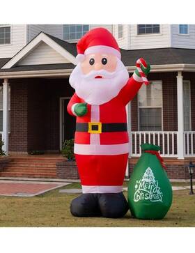 Jh-qimo-24 Joyhalo 12ft Christmas Inflatables Santa Outdoor Blow Ups