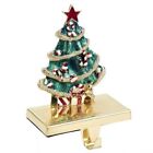 Jt0117  Kurt Adler Zinc Christmas Tree Stocking Holder Decor 086131294433