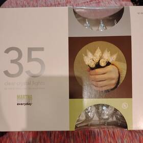 K-mart Stewart Collection 788473681505 Martha Everyday 25 Clear Swirl Christmas Holiday Lights Vtg Y2k Kmart