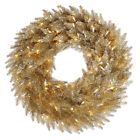 K126448 Vickerman Pre-lit Wreath Champagne 734205283868