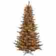 K136376 Vickerman 7.5 Antique Champagne Fir Artificial Christmas Tree 749757328707