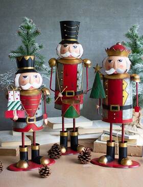 Czg1393 Kalalou Painted Metal Nutcracker Soldiers Christmas Handcrafted Holiday Decor Set Of 3