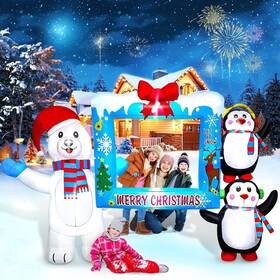 K469 Kalolary Christmas Inflatable Outdoor Decorations Polar White Black Orange