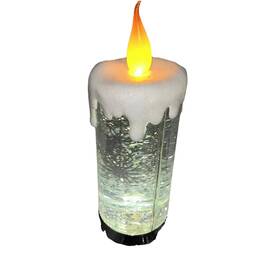 Ms-3060 Kasco Indoor Christmas White Light Swirling Water Glitter Candle By