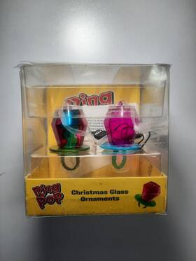 051-05-1512 Kat Annie Vintage Ring Pop Blown Glass Christmas Ornaments Set Brand New In Box