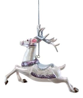 22-822432 Katherines Collection Magical Winter Reindeer Christmas Holiday Ornament