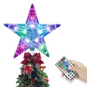 Kwj-usbaa001 Kbg Christmas Tree Topper Led 20 Light Modes Color Changing 9 Inch Tre