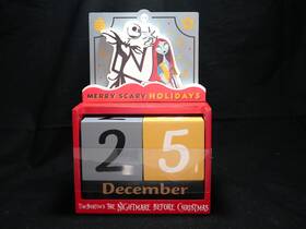 582661 Kcare Nightmare Before Christmas Merry Scary Holidays Wood Advent Calendar Htf