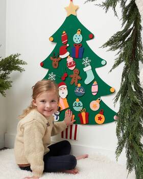 24-221 Kibaga Kiba-feltchristmastree Beautiful Felt Christmas Tree For Kids - Fun And 38.6 Inch X 24.33 Multicolor