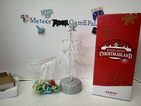 104670 Kirklands Kirkland All Glass Christmas Tree With Ornaments Tested Works Ship S Today