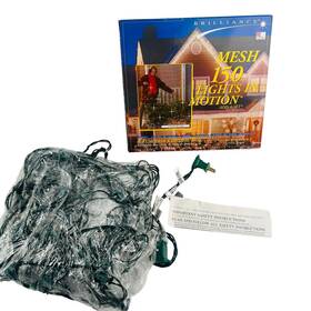 Kmart 047275827215 Vintage Christmas Indoor Outdoor Mesh String Lights 150 8 Function Twinkle Flash