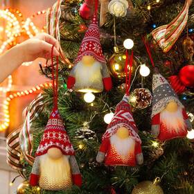 Kmuysl 753858146108 Christmas Gnome Ornaments 4pack Tree Decorations Handmade Swedish