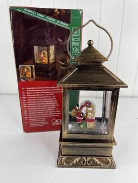 2888-000 Konstsmide Battery Operated Water Filled Lantern Santa Led / Timer Christmas