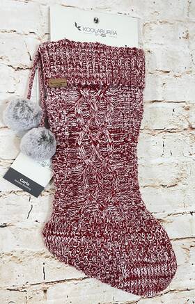 27985 Koolaburra By Ugg New Christmas Holiday Stocking Red White Knit Carla