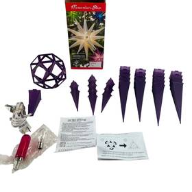 72723 Kringle Moravian Star 14 Inch Illuminated Purple Holiday Christmas In/outdoor