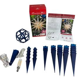 72725 Kringle Moravian Star 14 Inch Illuminated Blue Holiday Christmas In/outdoor