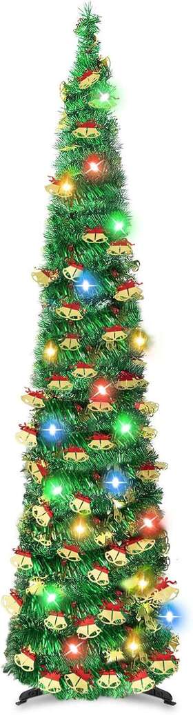 Kungfuking 313096444451 Homcom 5ft Pencil Slim Artificial Christmas Tree With Study Stand Tips Green Us