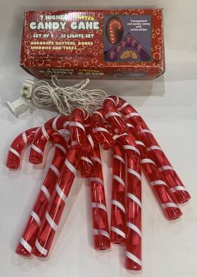 Kurt Adler 086131089114 Candy Cane Light String 7ct 35 Lights 5ft Indoor/outdoor Christmas