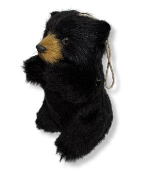 Kurt Adler 086131319921 Plush Standing Black Bear Hanging Christmas Tree Ornament 4.5 Inch
