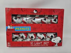 Kurt Adler 086131323454 Peanuts Snoopy Christmas 10 Light Set Indoor/outdoor