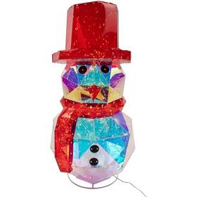 Kurt Adler 086131853210 Iridescent Lit Snowman Indoor Or Outdoor Christmas Decoration 24in