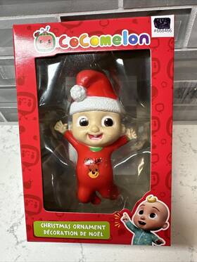 668466 Kurt Adler 2023 Cocomelon Jj With Santa Hat Christmas Ornament By New In Box