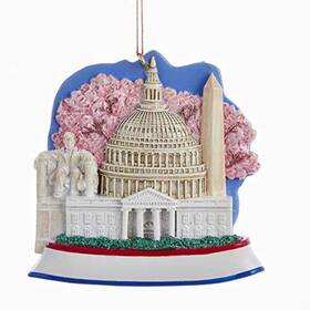 A1653 Kurt Adler Washington D.c. Scene Resin Christmas Ornament