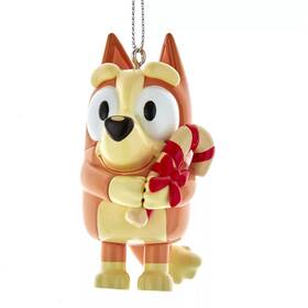 Bl1222 Kurt Adler Bluey Bingo With Candy Cane Plastic Christmas Ornament - New