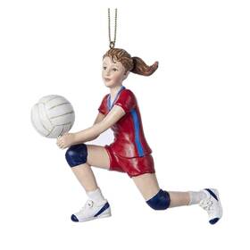C8819 Kurt Adler Resin Ornament For Christmas Tree Volleyball Girl