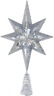 H9555-silver Kurt Adler Christmas Star Mini Tree Topper Burst 6.75 Inch Silver
