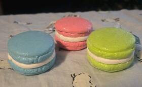 Kurt Adler D3058 Pastel Glitter Macaroon Christmas Ornaments Set Of 3 Pink/blue/green