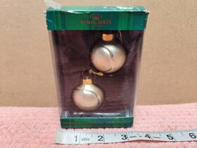 Gg0314 Kurt Adler Christmas Ksa European Style Glass Inch Tennis Ornament Set Gold 2