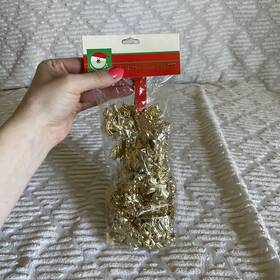 H4612 Kurt Adler Santa World Gold Angel Bells Christmas Plastic Garland Holiday Decor