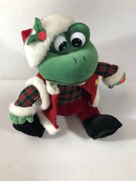 H6201 Kurt Adler Battery-operated Musical Animated Dancing Christmas Frog Jingle Bells
