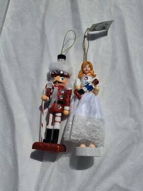 Ha0651 Kurt Adler Lot 2 Ornaments For Christmas Tree Hollywood Nutcrackers Clara