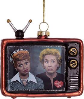 Lu4211 Kurt Adler I Love Lucy And Ethel Tv Glass Christmas Ornament - New Free Shipping